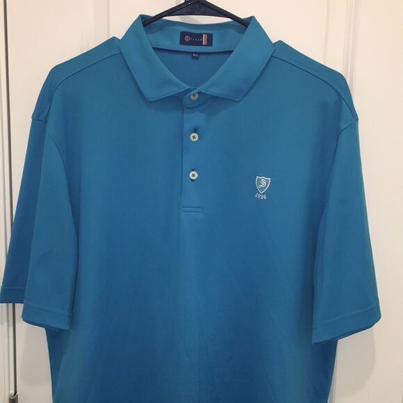 Beautiful Stitch swept collar 1926 Sedgefield country Club Golf polo shirt M/L - Picture 1 of 5